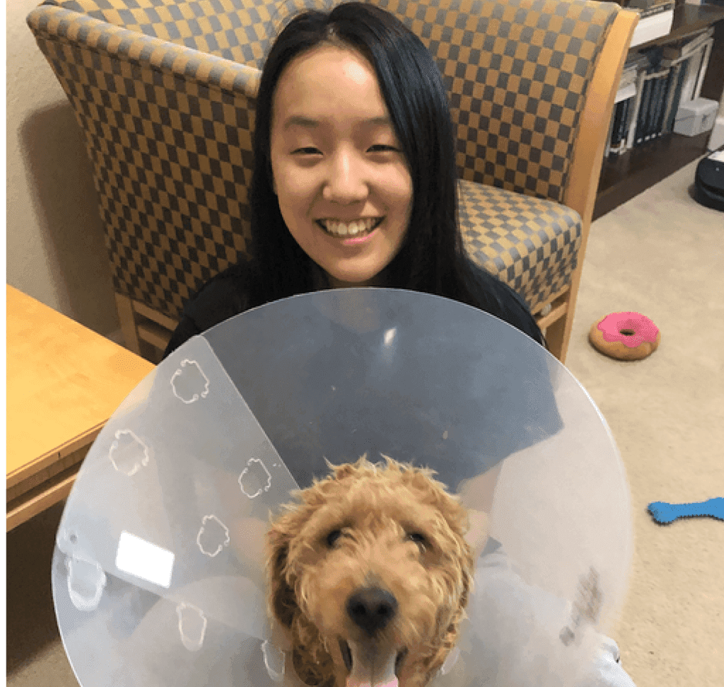 Jade Li with her dog